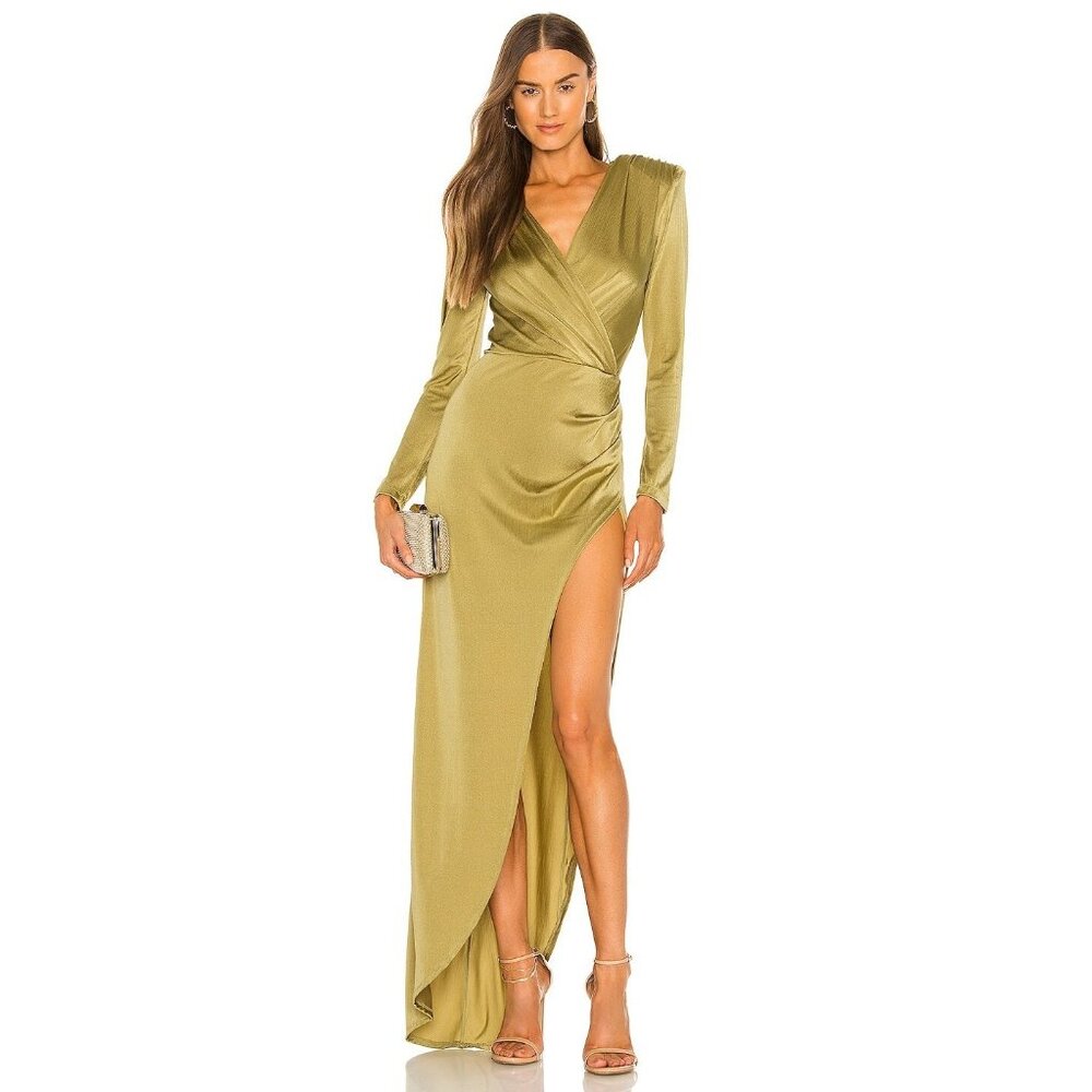 Bronx and Banco Maxi Dress in Olive Green Chain - Picture 3 of 11